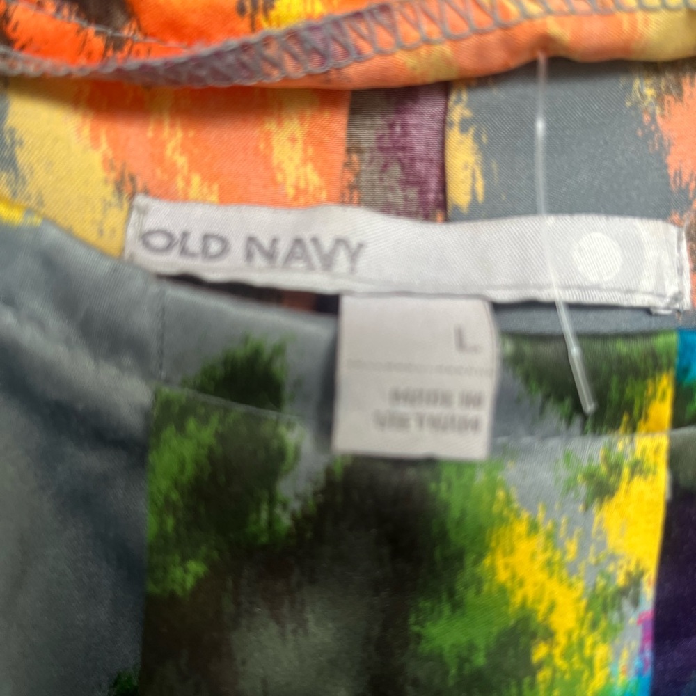 Silver Floral Multicolor Sun Dress Size Large EUC - Picture 3 of 3
